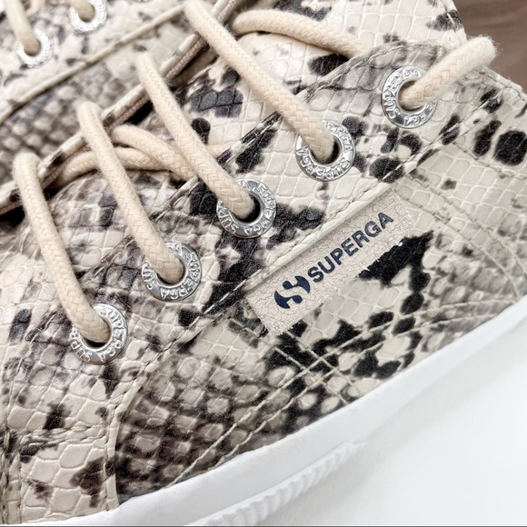 superga snakeskin platform